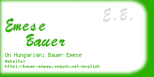 emese bauer business card